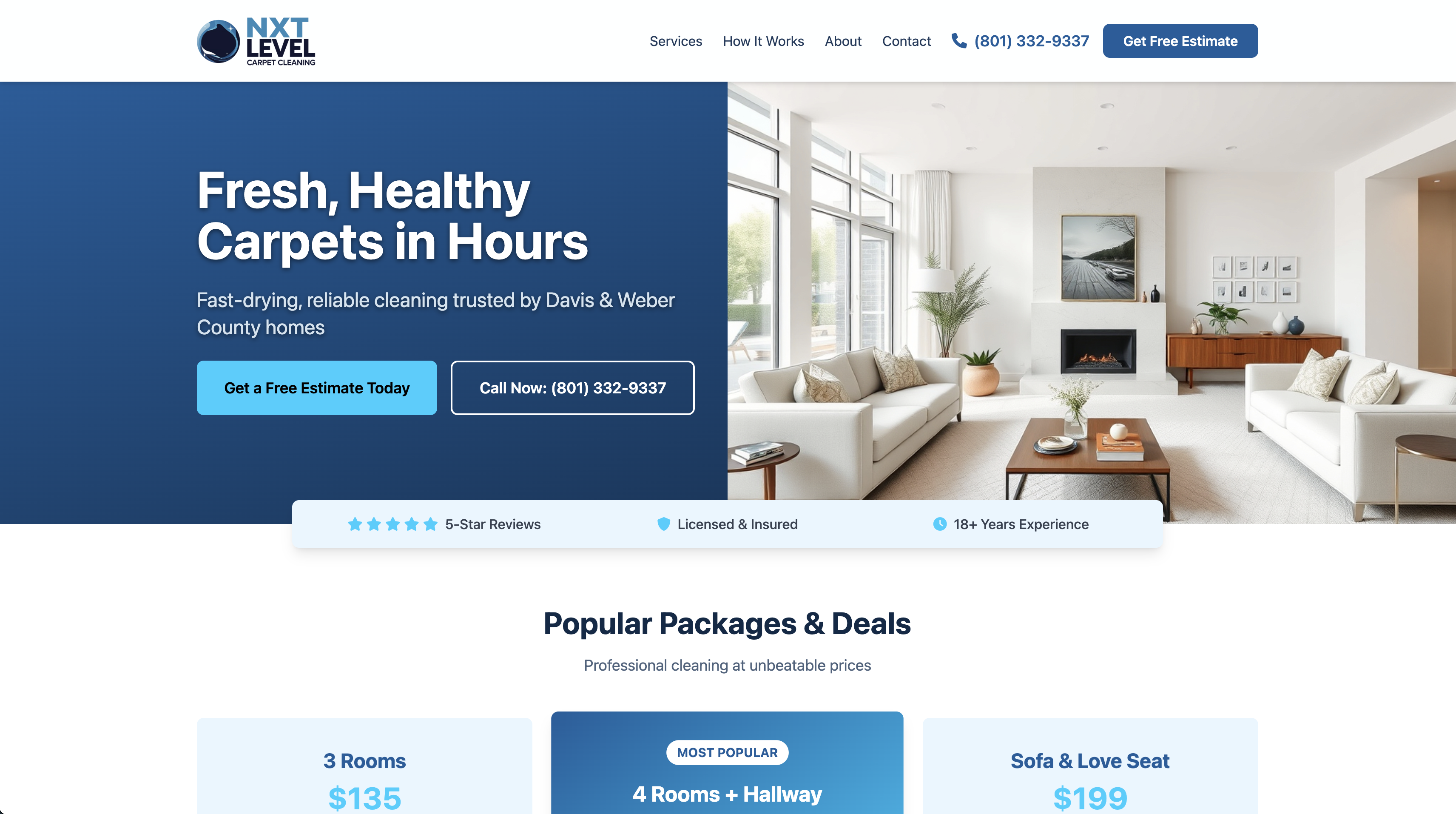 NxtLevel homepage preview