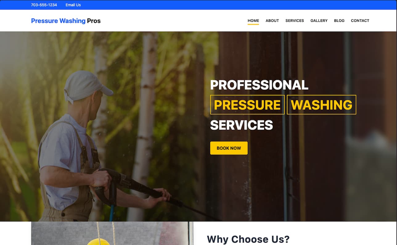 Pressure Washer Pros website preview